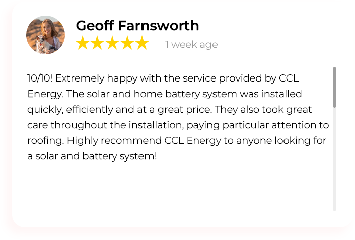 Geoff Farnsworth — supplied five-star Google review